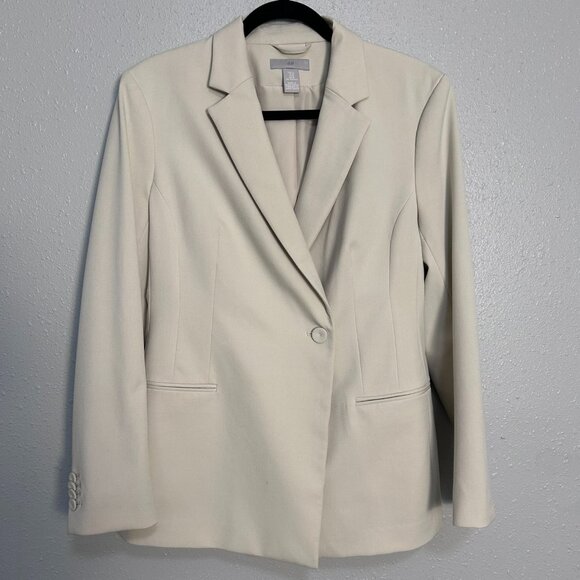H&M Cream Blazer Medium - Picture 1 of 3